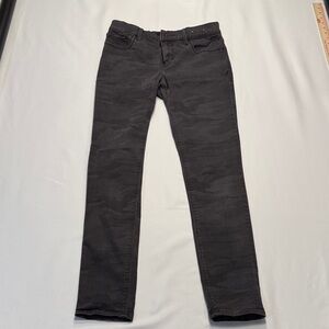 Womens Express Black / Grey Camo print Mid Rise Jeans